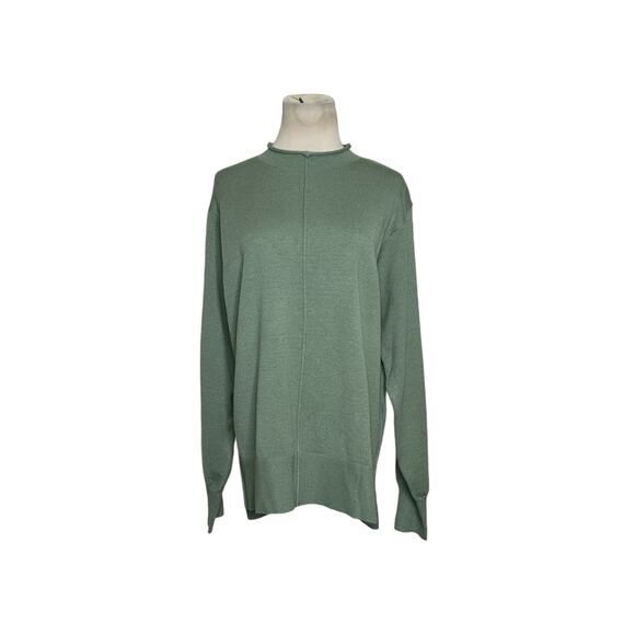 Green long sleeves high neck sweater size Large - Picture 7 of 9